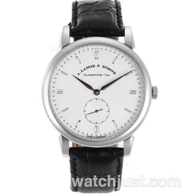 A.Lange & Sohne Lange Manual Winding with White Dial-Leather Strap