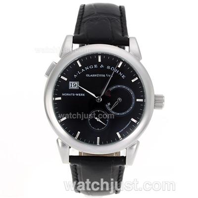 A.Lange & Sohne Lange Working Power Reserve Automatic with Black Dial-Leather Strap