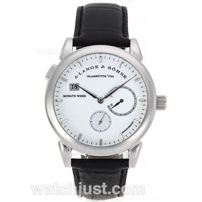 A.Lange & Sohne Lange Working Power Reserve Automatic with White Dial-Leather Strap
