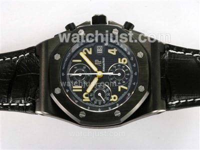 Audemars Piguet End of Days Limited Edition Chronograph Swiss Valjoux 7750 Movement PVD Case with Black Checkered Dial