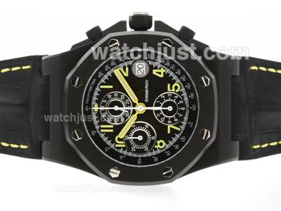 Audemars Piguet End of Days Limited Edition Chronograph Swiss Valjoux 7750 Movement PVD Case with Yellow Markers-Sec@12