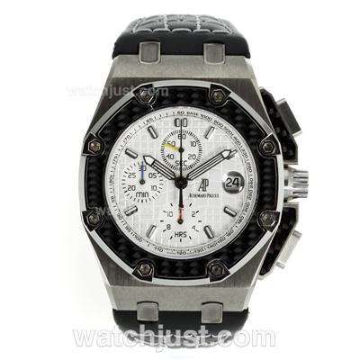 Audemars Piguet Juan Pablo Montoya Chronograph Swiss Valjoux 7750 Movement with White Dial