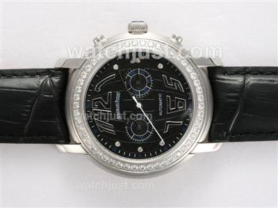 Audemars Piguet Jules Audemars Automatic Diamond Bezel with Black Dial