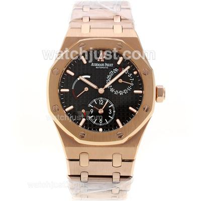 Audemars Piguet Jules Audemars Working Power Reserve Automatic Full Rose Gold with Black Dial-18 Plated Gold Movement