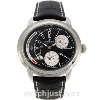 Audemars Piguet Millenary Maserati Working Power Reserve Two Time Zone Automatic with Black Dial-Leather Strap