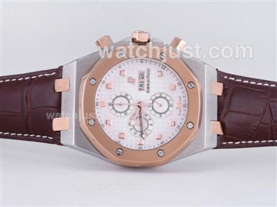 Audemars Piguet Royal Oak 30th Anniversary Working Chronograph Two Tone Case with White Dial