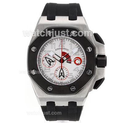 Audemars Piguet Royal Oak Alinghiteam Chronograph Valjoux 7750 Movement PVD Bezel with White Dial