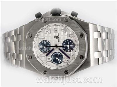 Audemars Piguet Royal Oak Chronograph Swiss Valjoux 7750 Movement with White Dial