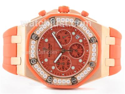 Audemars Piguet Royal Oak Lady Alinghi Orange Working Chronograph Rose Gold Case