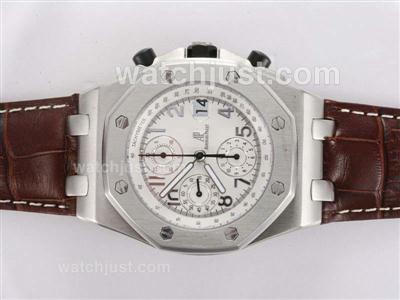 Audemars Piguet Royal Oak Limited Edition Swiss Valjoux 7750 Movement with White Dial