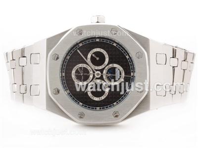 Audemars Piguet Royal Oak Moon Phase Automatic with Black Dial S/S