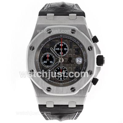 Audemars Piguet Royal Oak Offshore Chronograph Swiss Valjoux 7750 Movement with Gray Dial-Sec @ 12