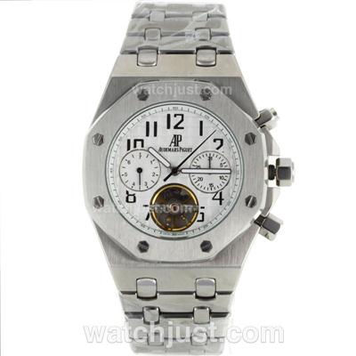 Audemars Piguet Royal Oak Offshore Chronograph Tourbillon Automatic with White Dial Same Chassis as 7750 High Quality