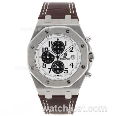 Audemars Piguet Royal Oak Offshore Rhone-Fusterie Limited Edition Working Chrono with White Dial-Leather Strap