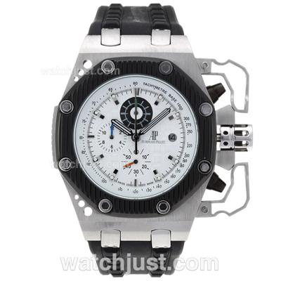 Audemars Piguet Royal Oak Offshore Survivor Working Chronograph PVD Bezel with White Dial-Same Structure As 7750-High Qu