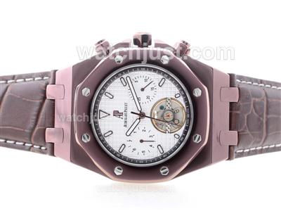 Audemars Piguet Royal Oak Tourbillon Automatic Brown PVD Case with White Checkered Dial