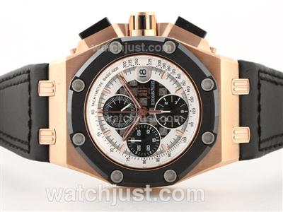 Audemars Piguet Royal Oak Ruben Barrichello II Chronograph Swiss Valjoux 7750 Movement RG Case -Secs @ 12