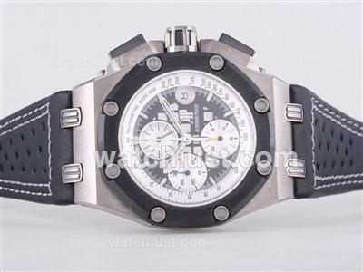 Audemars Piguet Ruben Barrichello Chrono Swiss Valjoux 7750 Movement Titanium Case with Black Dial-Ceramic Bezel