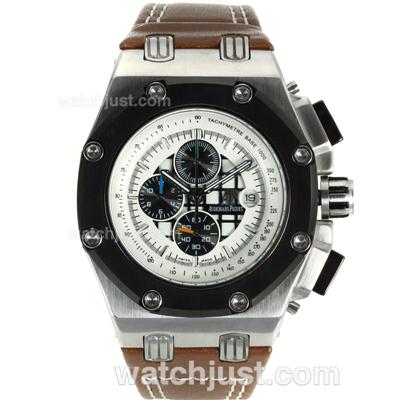 Audemars Piguet Ruben Barrichello Working Chronograph with White Dial-Same Structure As 7750 Version-High Quality