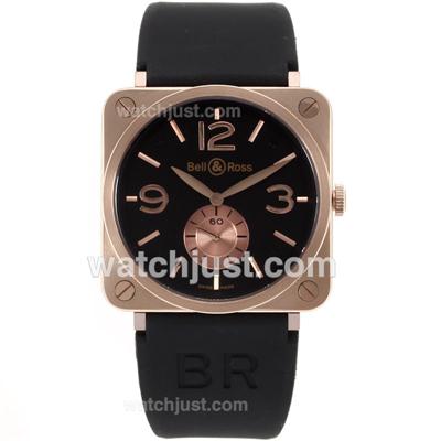Bell & Ross BR01 Swiss ETA Movement Rose Gold Case with Black Dial-38x38MM