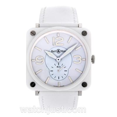 Bell & Ross BR01 Swiss ETA Movement White Ceramic Case with White Needles-38x38MM