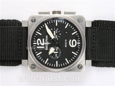 Bell & Ross BR 03-94 Chronograph Swiss ETA Movement Black Dial with Nylon Strap-AR Coating 42x42mm