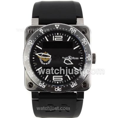 Bell & Ross Digital Displayer Swiss ETA Movement with Black Dial-Gift Box Included