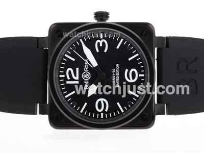 Bell & Ross BR 01-92 Automatic PVD Case with Black Dial-White Marking 46x46mm