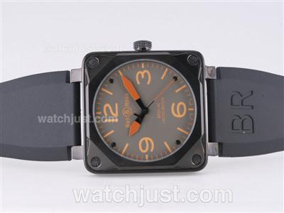 Bell & Ross BR 01-92 Automatic PVD Case with Gray Dial-Orange Marking 46x46mm