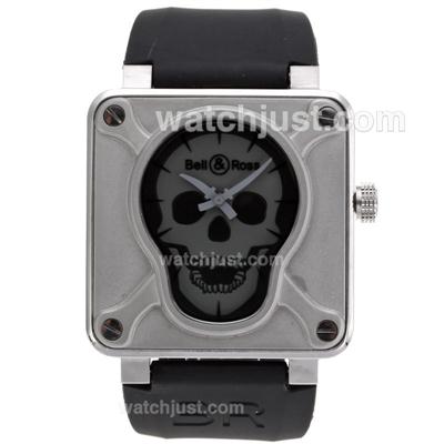 Bell & Ross BR01 Airborne Watch Skull & Cross Bones Limited Edition with Gray Dial