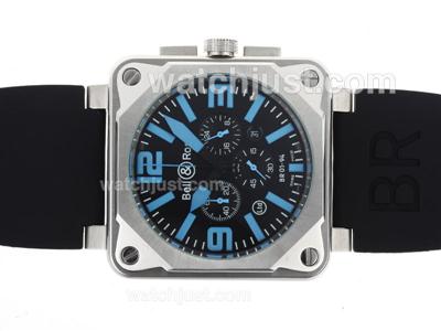 Bell & Ross BR 01-94 Working Chronograph with Black Dial-Blue Markers 46x46mm