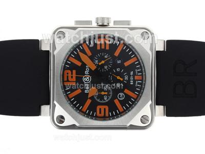 Bell & Ross BR 01-94 Working Chronograph with Black Dial-Orange Markers 46x46mm