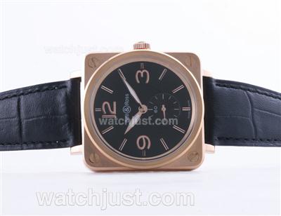 Bell & Ross BR01-94 Rose Gold Case Black Dial with Rose Gold Marking-38x38mm