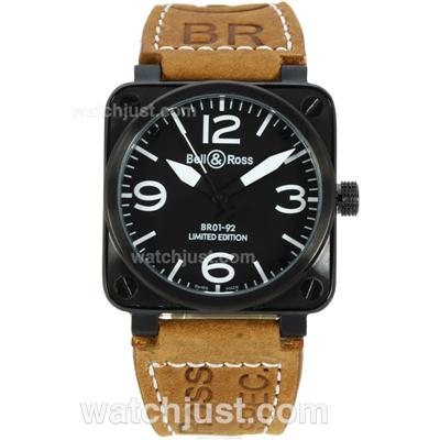 Bell & Ross BR01-92 Limited Edition PVD Case with Black Dial-White Markers-38x38MM