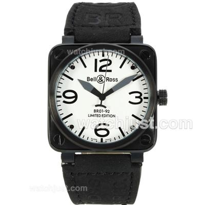 Bell & Ross BR01-92 Limited Edition PVD Case with White Dial-38x38MM