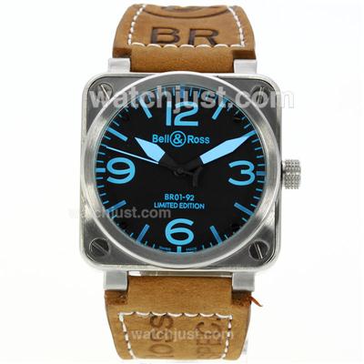 Bell & Ross BR01-92 Limited Edition with Black Dial-Blue Markers-38x38MM