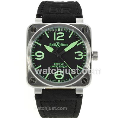 Bell & Ross BR01-92 Limited Edition with Black Dial-Green Markers-38x38MM