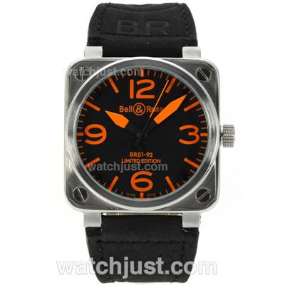 Bell & Ross BR01-92 Limited Edition with Black Dial-Orange Markers-38x38MM