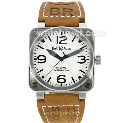 Bell & Ross BR01-92 Limited Edition with White Dail-Leather Strap