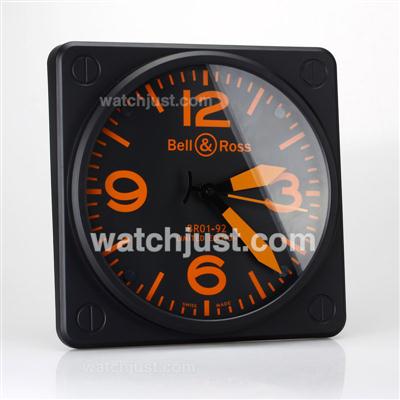 Bell & Ross BR01-92 Wall Clock with Orange Markers