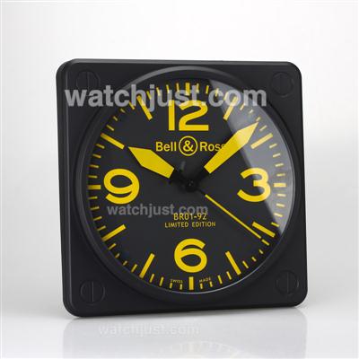 Bell & Ross BR01-92 Wall Clock with Yellow Markers