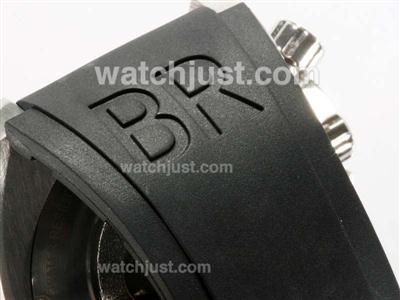 Bell & Ross BR 02-94 Working Chronograph with Black Dial and Rubber Strap-New Version