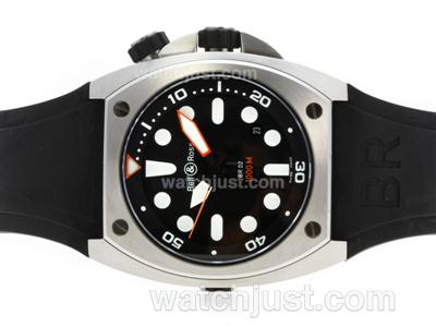 Bell & Ross BR02 Instrument Diver Swiss ETA 2824 Movement with White Markers