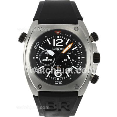 Bell & Ross BR02 Instrument Diver Working Chronograph with Black Dial-White Markers