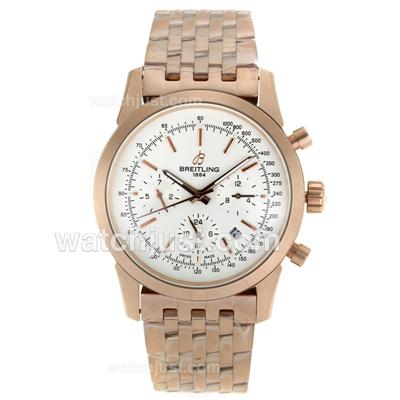 Breitling Aeromarine Automatic Full Rose Gold with White Dial