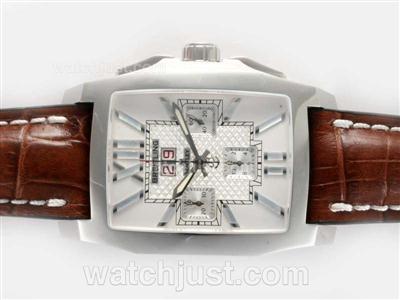 Breitling Bentley Flying B Chronograph Swiss Valjoux 7750 Movement with White Dial-Deployment Buckle