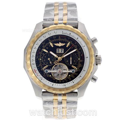 Breitling Bentley T Tourbillon Automatic Two Tone with Black Dial