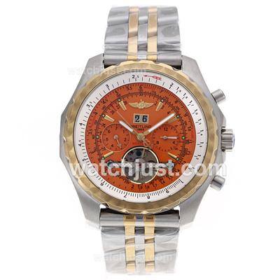 Breitling Bentley T Tourbillon Automatic Two Tone with Orange Dial