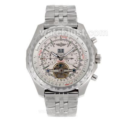 Breitling Bentley T Tourbillon Automatic with White Dial S/S