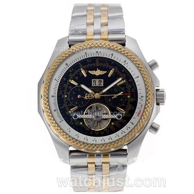 Breitling Bentley Tourbillon Automatic Two Tone with Black Dial